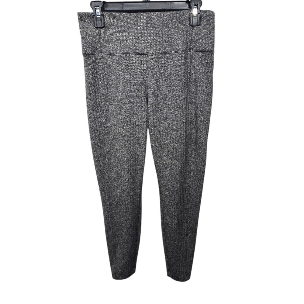Athleta Delancey‎ Herringbone Tight Grey High Rise Stretch Leggings Womens M